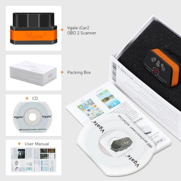 Vgate iCar2 OBD2 Scanner – Check & Clear Engine Codes on Android & PC - Imagen 5