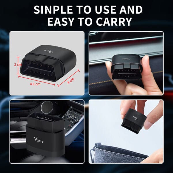 Vgate iCar Pro 2S ELM327 Bluetooth 5.3 – OBD2 Diagnostic Tool for Android, iOS & PC | Supports EVs & Hybrids - Billede 4